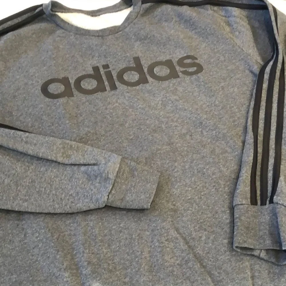 Adidas Sweatshirt 3 Stripe Arms Sz. L